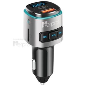 Aerpro APBT215 Bluetooth FM Transmitter with pd 30w USB-c and quick charge 3.0 USB